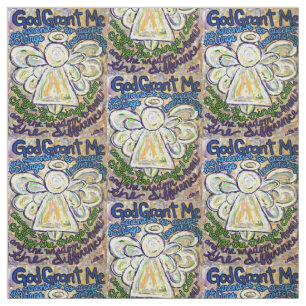 Serenity Prayer Poem Angel Art Fabric Material