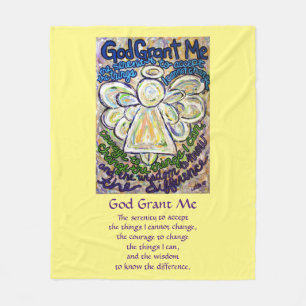 Serenity Prayer Poem Angel Custom Fleece Blanket