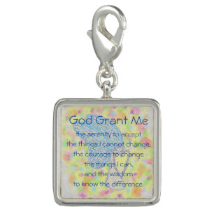 Serenity Prayer Poem Hearts Pendant Jewelry Charm
