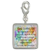 Serenity Prayer Poem Hearts Pendant Jewelry Charm