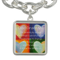 Serenity Prayer Poem Hearts Pendant Jewelry Charms