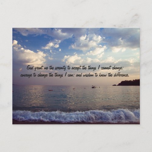 Serenity Prayer Postcard