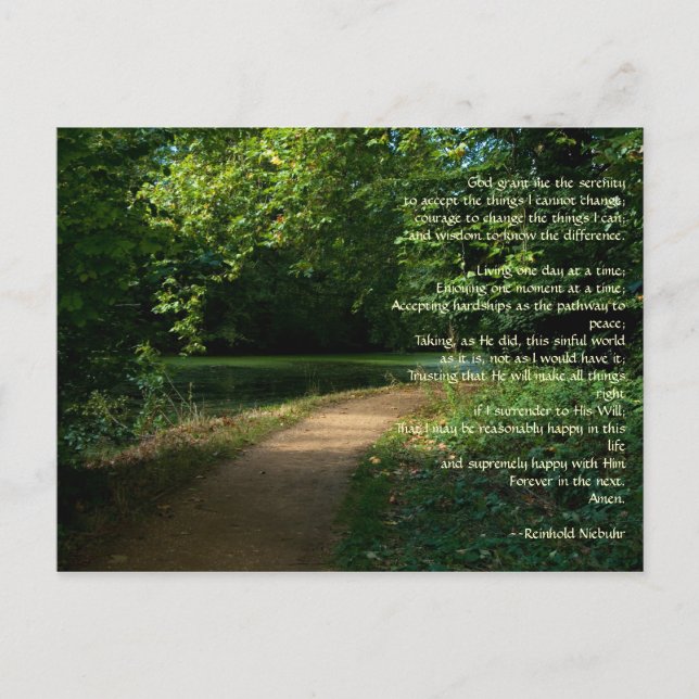 Serenity Prayer Postcard (Front)