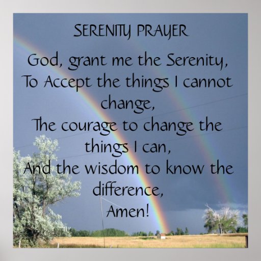 Serenity Prayer Poster | Zazzle