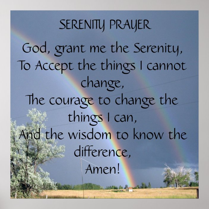 Serenity Prayer Poster | Zazzle.com