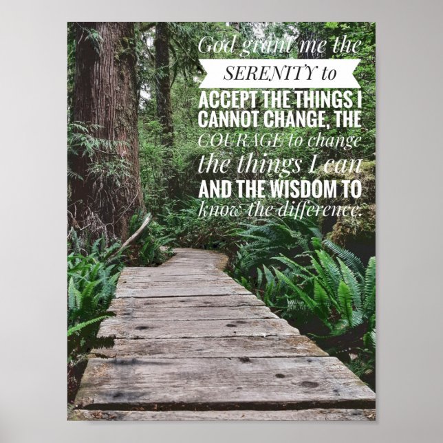 Serenity Prayer Poster  (Front)
