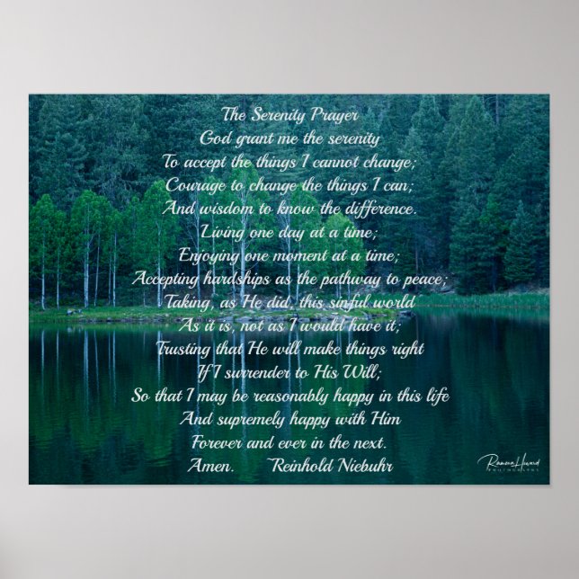 Serenity Prayer Poster (Front)