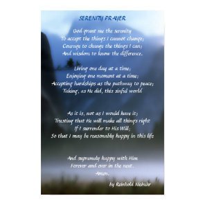 Serenity Prayer Poster