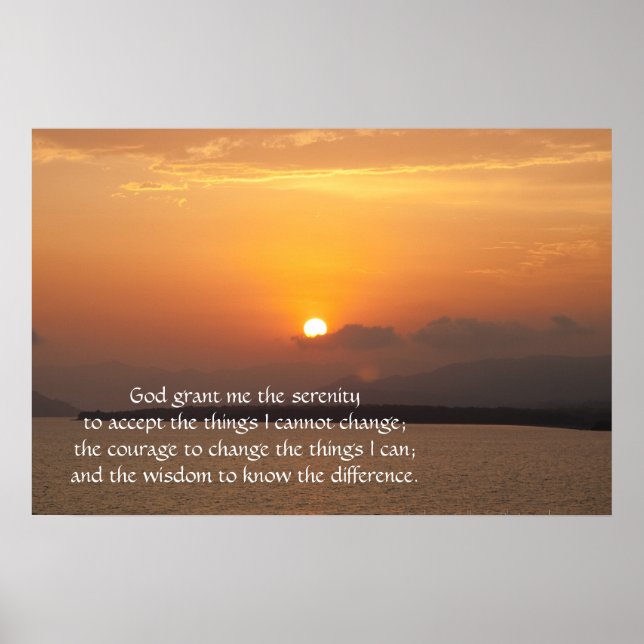 Serenity Prayer Poster (Front)