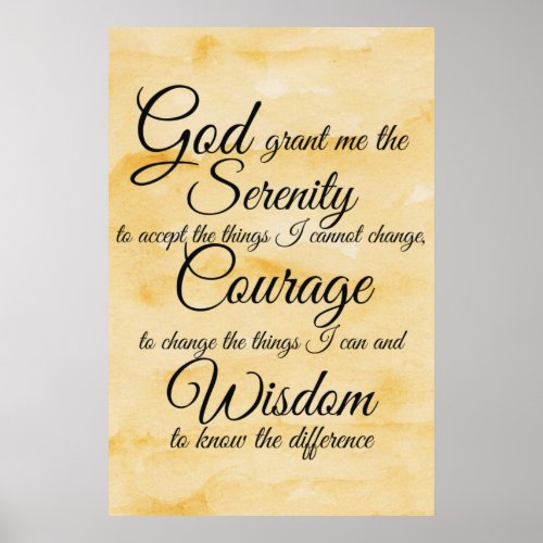 Serenity Prayer poster