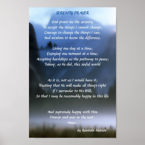 Serenity Prayer Poster