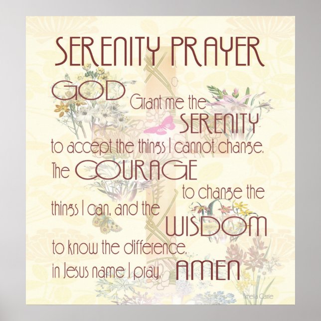 Serenity Prayer Poster (Front)