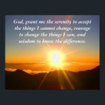 Serenity prayer _ poster<br><div class="desc">Serenity prayer - poster - God grant me the serenity to accept the things I cannot change, courage to change the things I can, and wisdom to know the difference.</div>