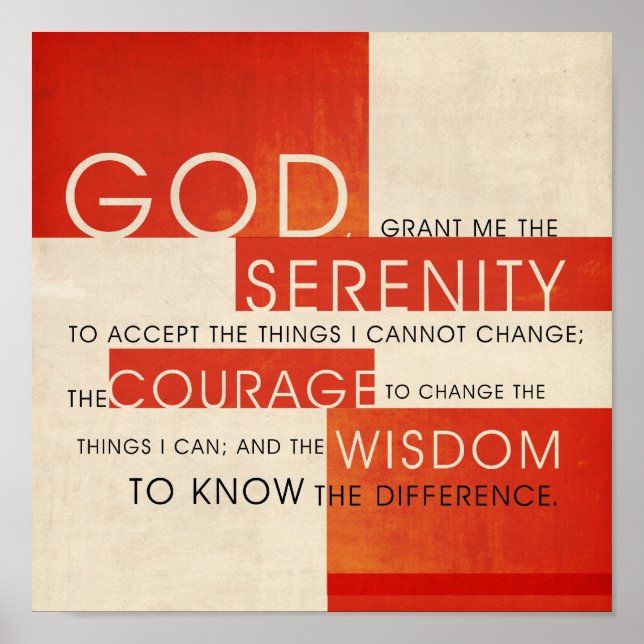 Serenity Prayer Poster (Front)