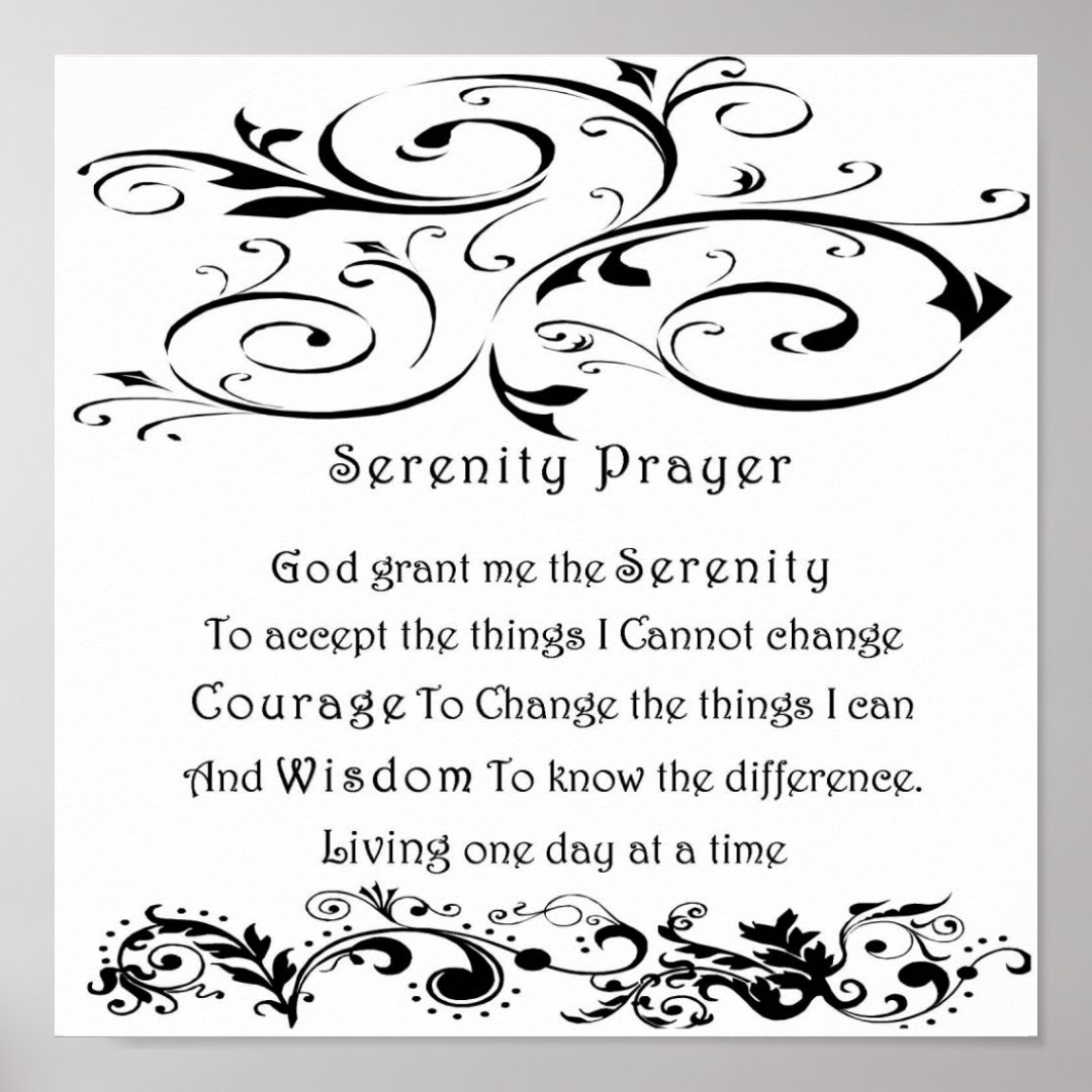 Serenity Prayer Poster | Zazzle