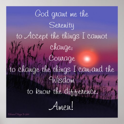 Serenity Prayer Poster | Zazzle