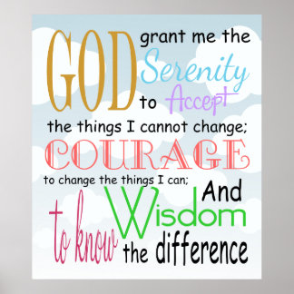 Serenity Prayer Posters | Zazzle