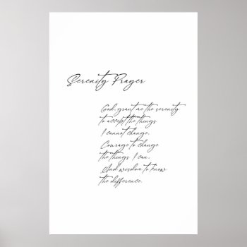Serenity Prayer Poster  Religious Print  Modern Poster by MercedesP at Zazzle