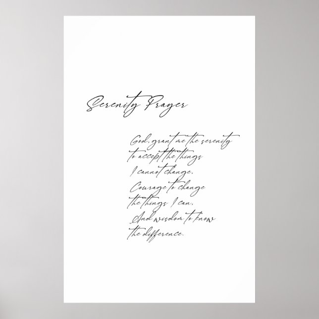 Serenity prayer poster, religious print, modern poster (Front)