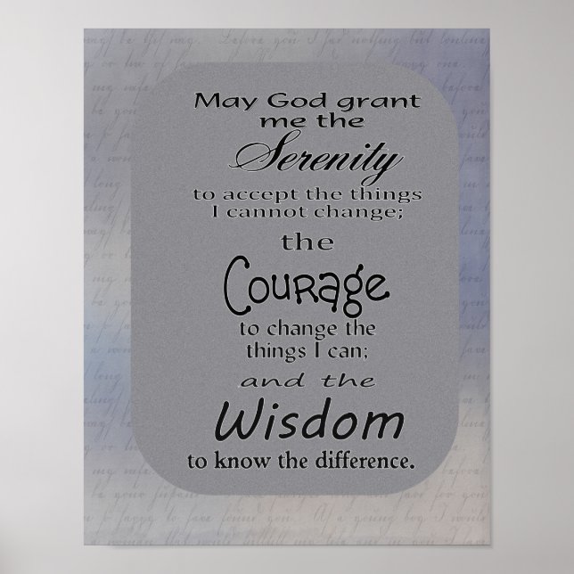 Serenity Prayer -- print (Front)