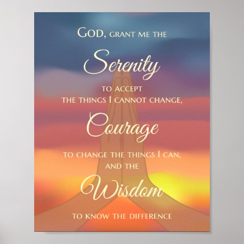 Serenity Prayer Print _ Sunrise