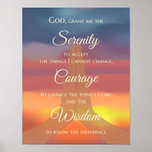 Serenity Prayer Print _ Sunrise