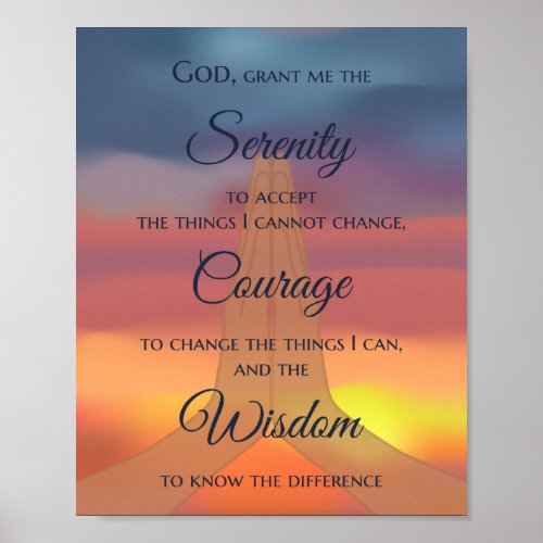 Serenity Prayer Print _ Sunrise