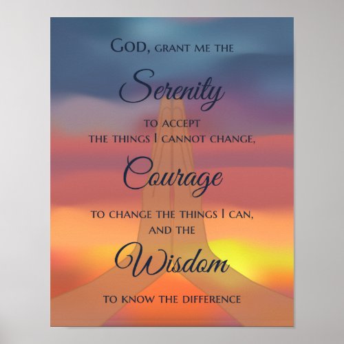 Serenity Prayer Print _ Sunrise