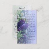 Serenity Prayer Purple Tulip Profile Card (Front/Back)