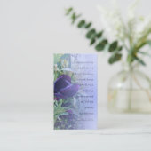 Serenity Prayer Purple Tulip Profile Card (Standing Front)