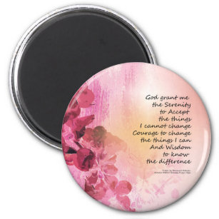 Serenity Prayer Quince Fence 3 Pink Magnet