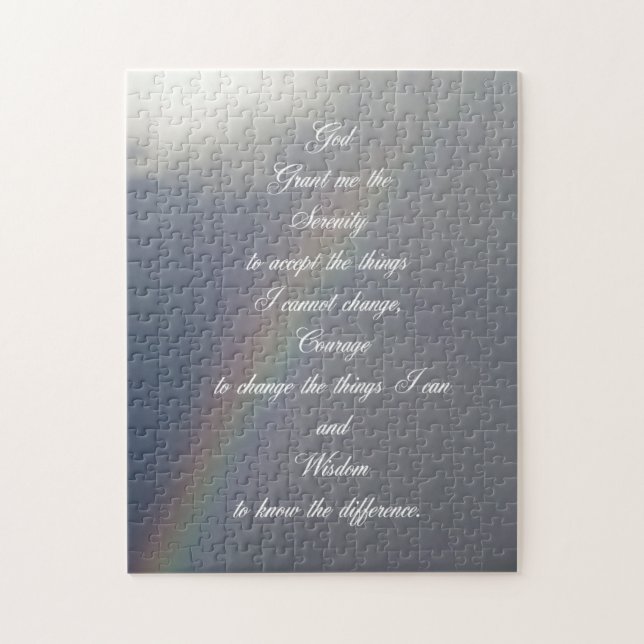 Serenity Prayer Rainbow Jigsaw Puzzle (Vertical)