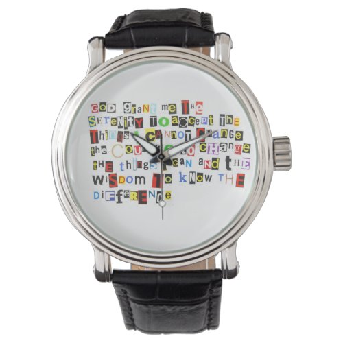 Serenity Prayer Ransom Note Watch