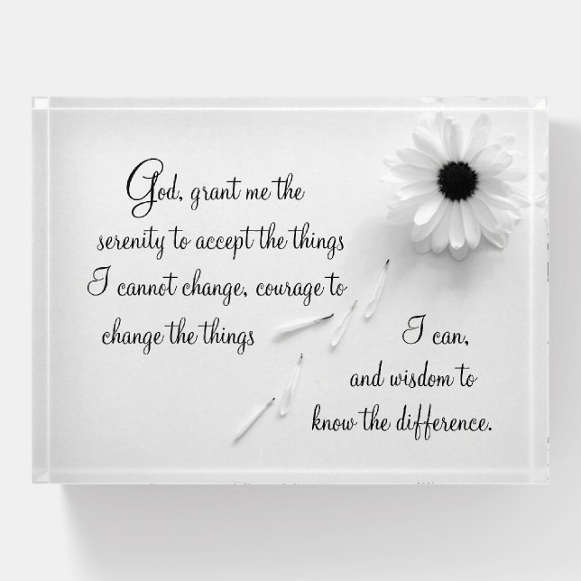 Serenity Prayer Rectangular Paperweight (Front)