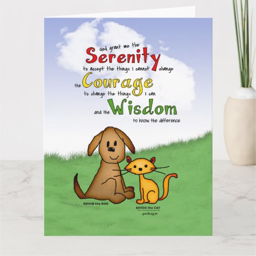 Serenity Prayer Rehab  Detox StrengthRecovery Card