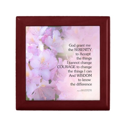 Serenity Prayer Rhododendron Glow Gift Box