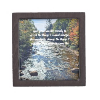 Serenity Prayer River Gift Box by RenderlyYours at Zazzle