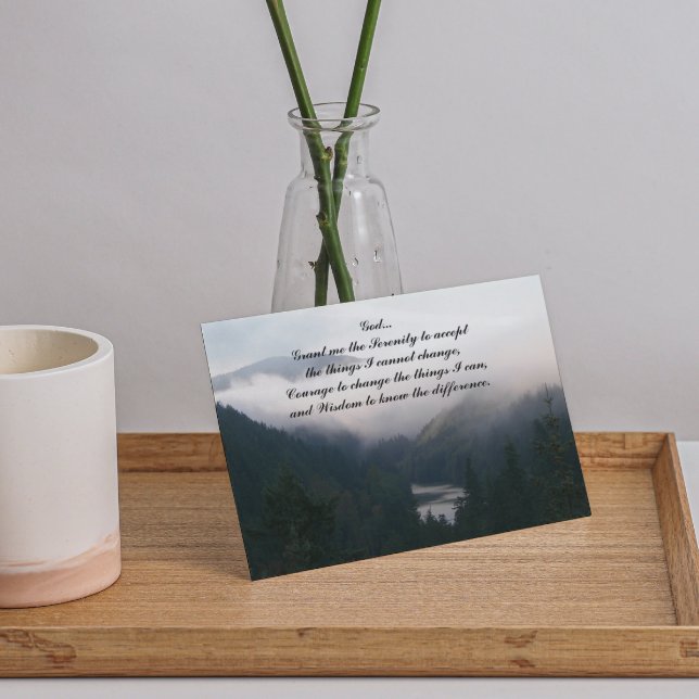 Serenity Prayer River Valley Landscape Blank Card (Creator Uploaded)