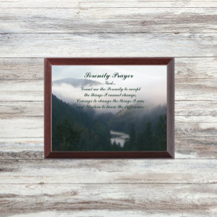 Serenity Prayer River Valley Landscape Wall Plaque