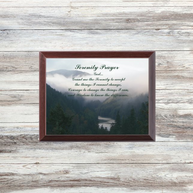 Serenity Prayer River Valley Landscape Wall Plaque (In Situ)