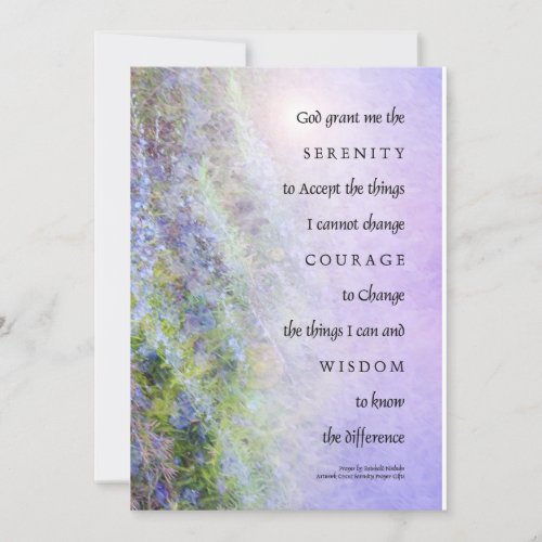 Serenity Prayer Rosemary Invitation