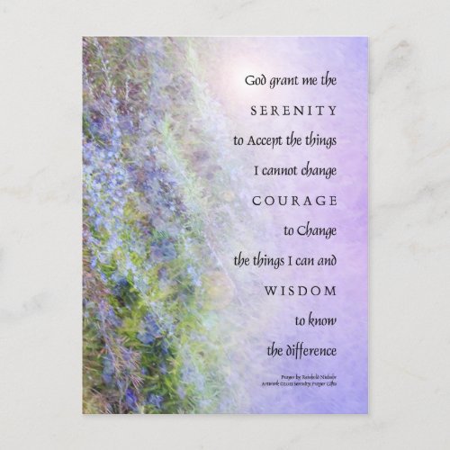 Serenity Prayer Rosemary Postcard