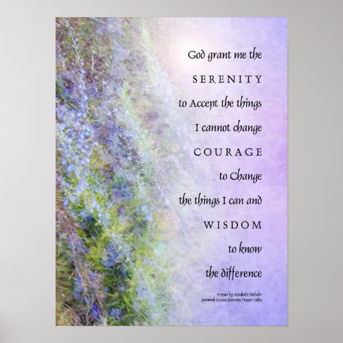 Serenity Prayer Rosemary Poster