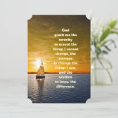 Serenity Prayer: Sailboat in Ocean, Strength/Recov (Standing Front)