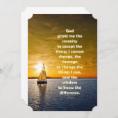Serenity Prayer: Sailboat in Ocean, Strength/Recov (Front/Back)
