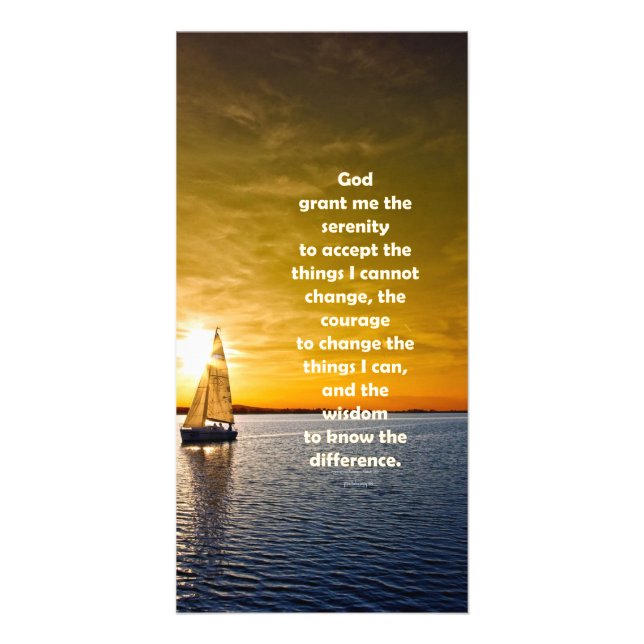 Serenity Prayer: Sailboat in Ocean, Strength/Recov Card (Front)