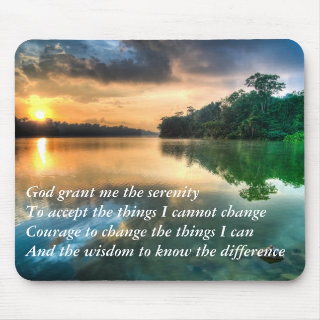 Serenity Prayer Scenic Mousepad (Front)