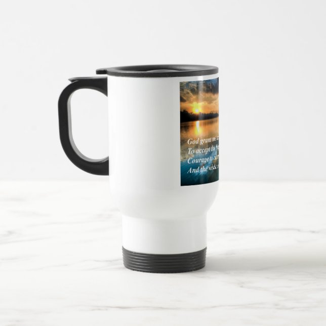 Serenity Prayer Scenic Travel Mug (Left)