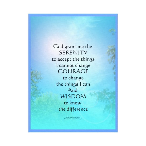 serenity prayer canvas art prints zazzle