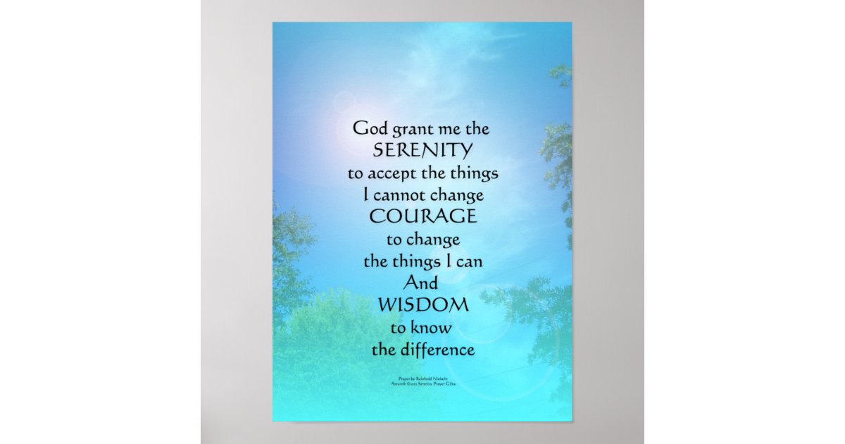 full serenity prayer poster